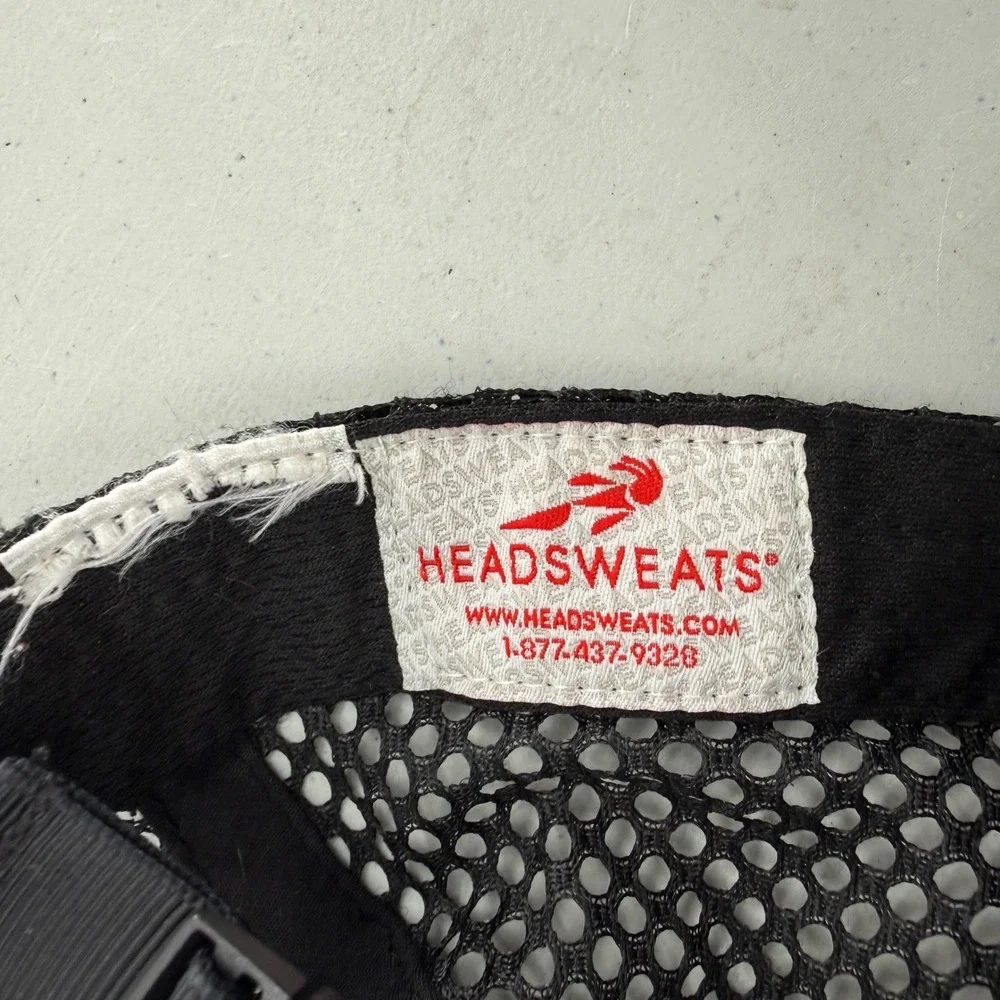Headsweats Performance Mesh Hat Men Black Mountain Embroidered Running Cap